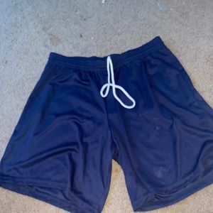 navy blue athletic soccer shorts